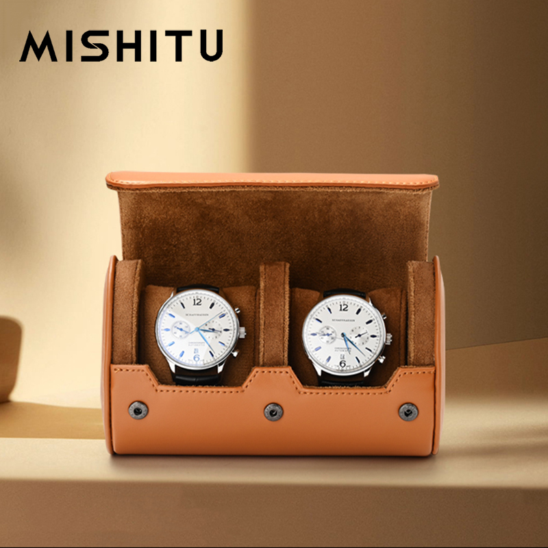 Men Accessories Gift Box - MISHITU 1/2/3 슬롯 시계 보관 롤