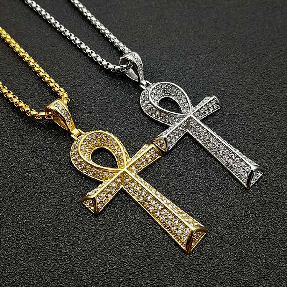 Men'S Accessories Jewelry Egypt - 고딕 빈티지 스테인리스 스틸 앙크 십자가
