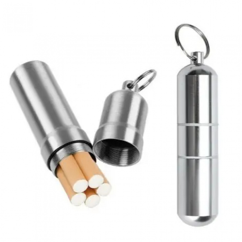Men Accessories Gift Box - 1/2pcs 실버 알루미늄 합금 담배 상자