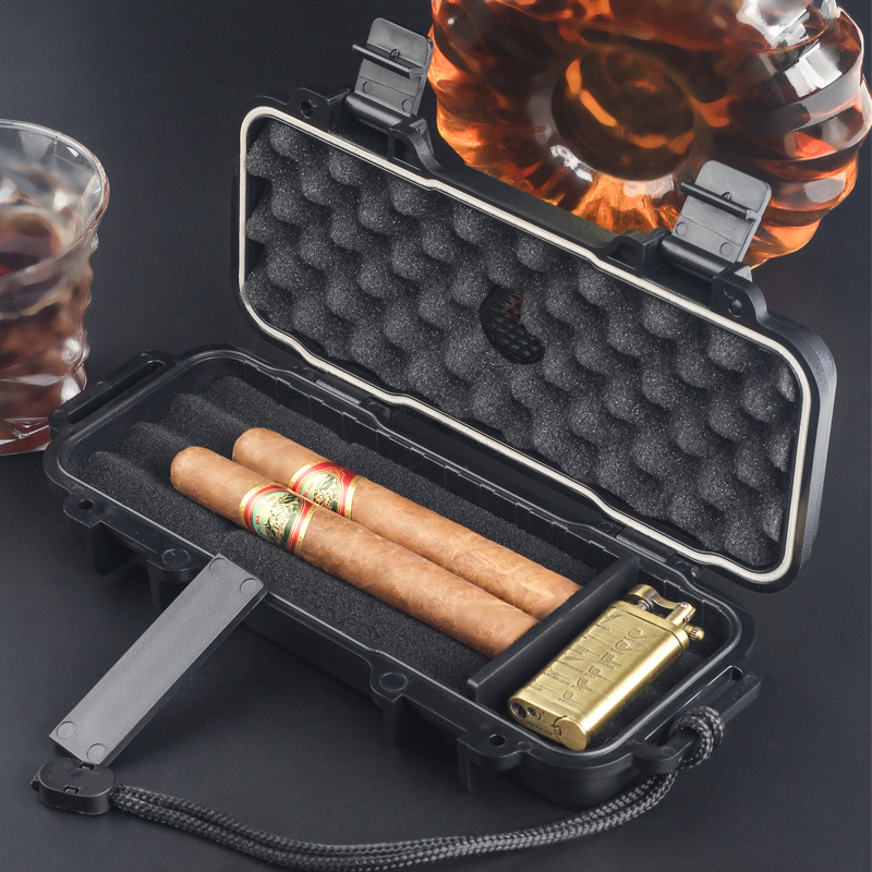 Men Accessories Gift Box - 휴대용 시가 휴미더, 가습기 내장, 방수