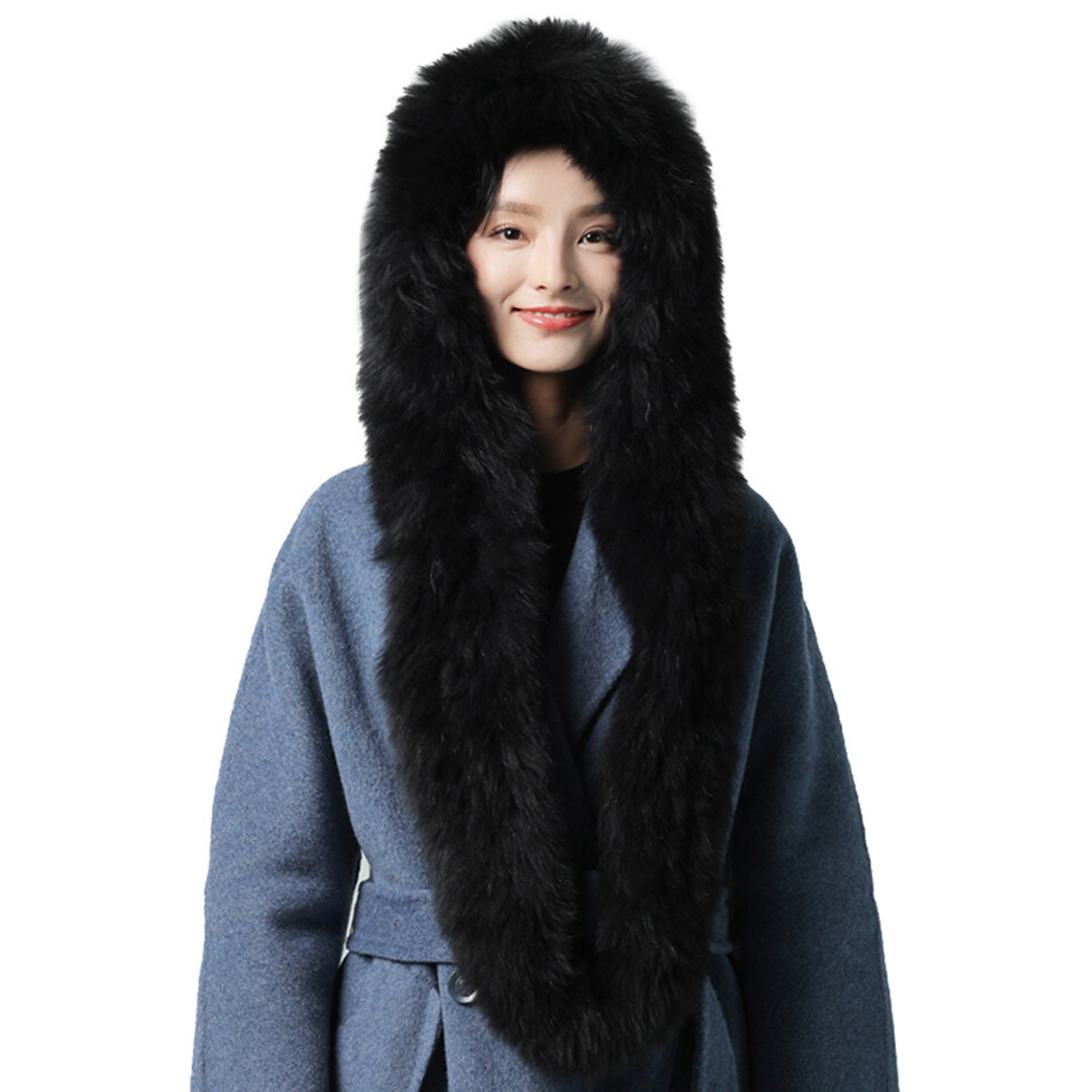 새로운 진짜 토끼털 스카프 두꺼운 부드러운 털 목도리  - Men Accessories For Neck 리뷰 및 가격
