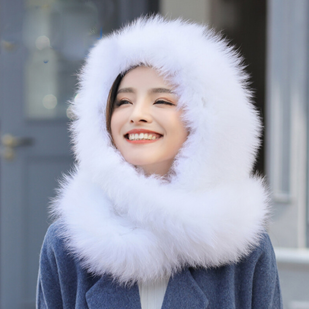새로운 진짜 토끼털 스카프 두꺼운 부드러운 털 목도리  - Men Accessories For Neck 리뷰 및 가격