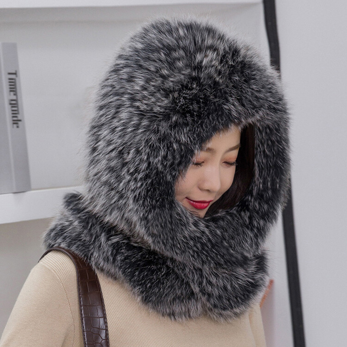 새로운 진짜 토끼털 스카프 두꺼운 부드러운 털 목도리  - Men Accessories For Neck 리뷰 및 가격