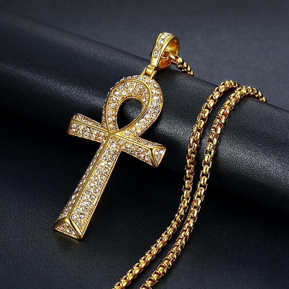 고딕 빈티지 스테인리스 스틸 앙크 십자가 펜던트 목걸이 - Men'S Accessories Jewelry Egypt 리뷰 및 가격