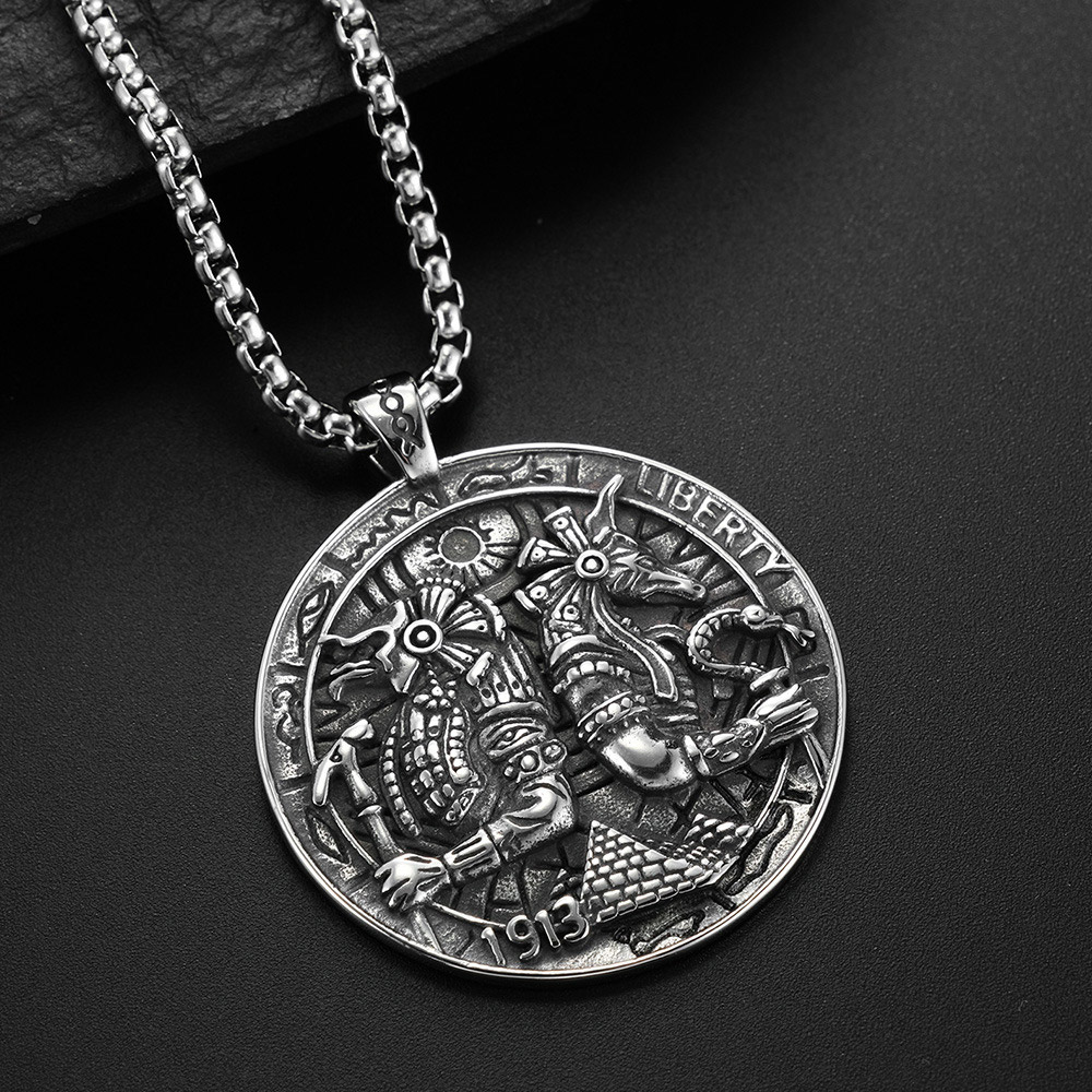 빈티지 이집트 신 스테인리스 스틸 펜던트 아누비스 호루 - Men'S Accessories Jewelry Egypt 리뷰 및 가격