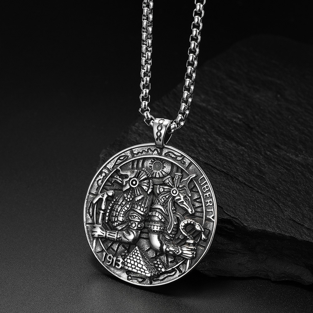 빈티지 이집트 신 스테인리스 스틸 펜던트 아누비스 호루 - Men'S Accessories Jewelry Egypt 리뷰 및 가격