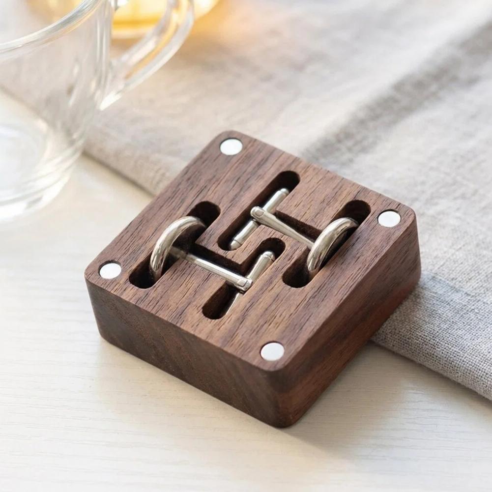월넛 커프스링크 박스 원목 자석 잠금 보관함 남성용 작 - Men Accessories Gift Box 리뷰 및 가격