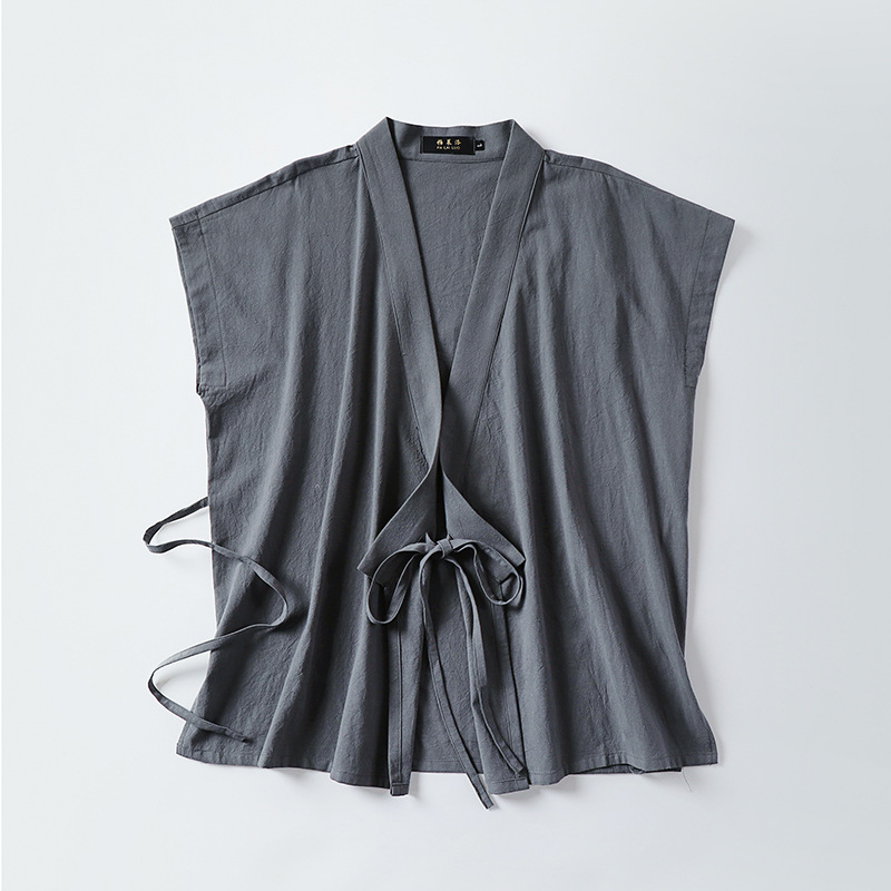 중국 남성용 면 린넨 탱크탑 민소매 기모노 당복 상의  - Men'S Kimono Accessories 리뷰 및 가격