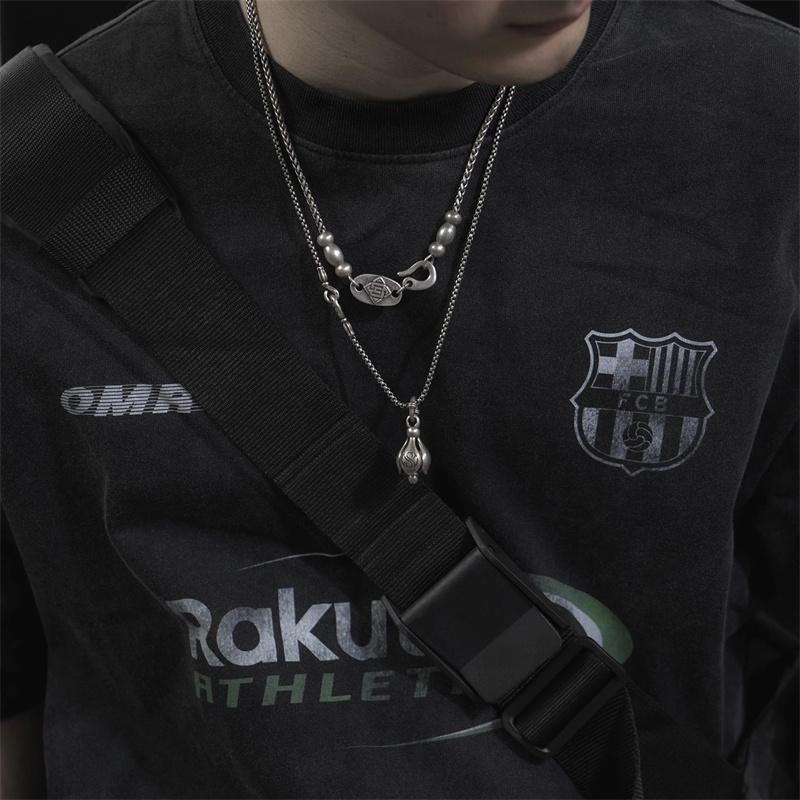 남성과 여성을위한 일본 트렌드 빈티지 연꽃 펜던트 목걸 - Men'S Accessories Instagram 리뷰 및 가격