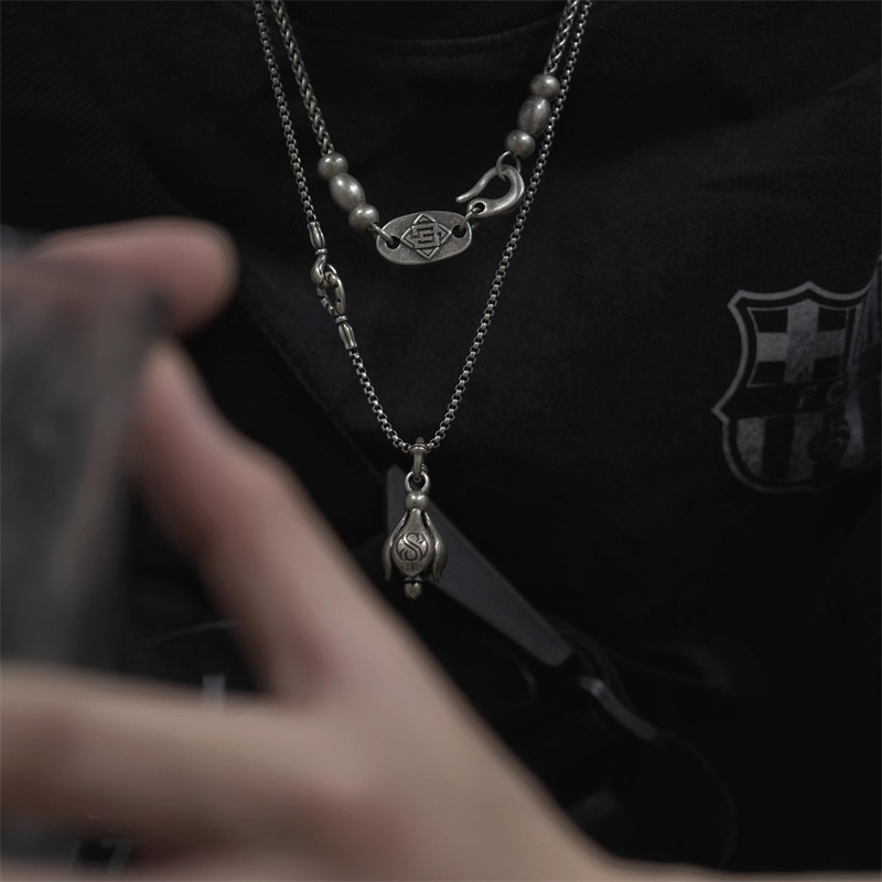남성과 여성을위한 일본 트렌드 빈티지 연꽃 펜던트 목걸 - Men'S Accessories Instagram 리뷰 및 가격